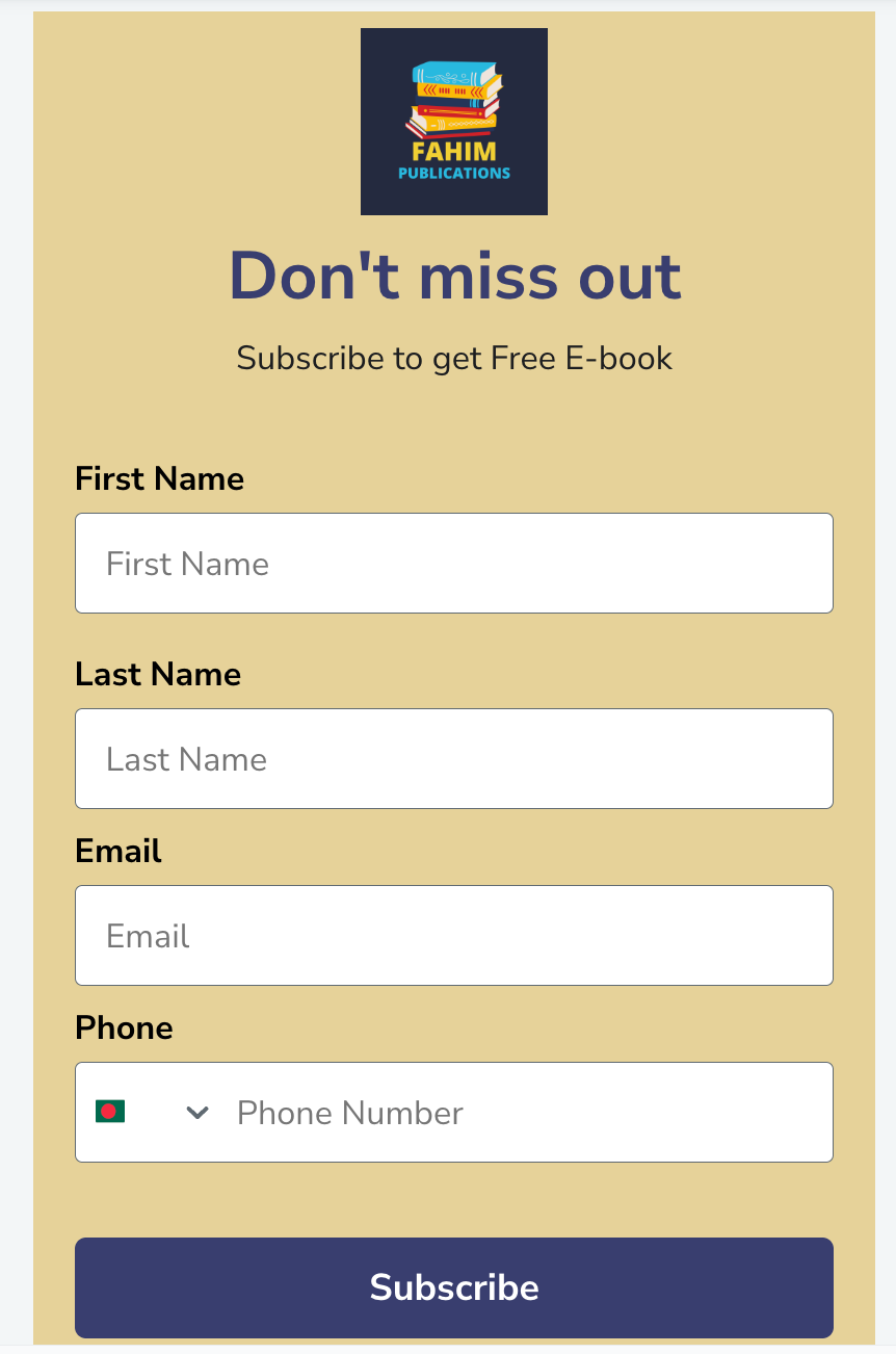 Signup form