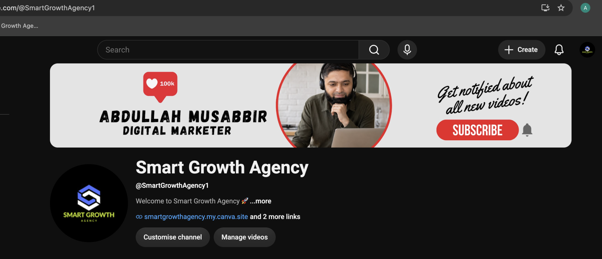Youtube page
