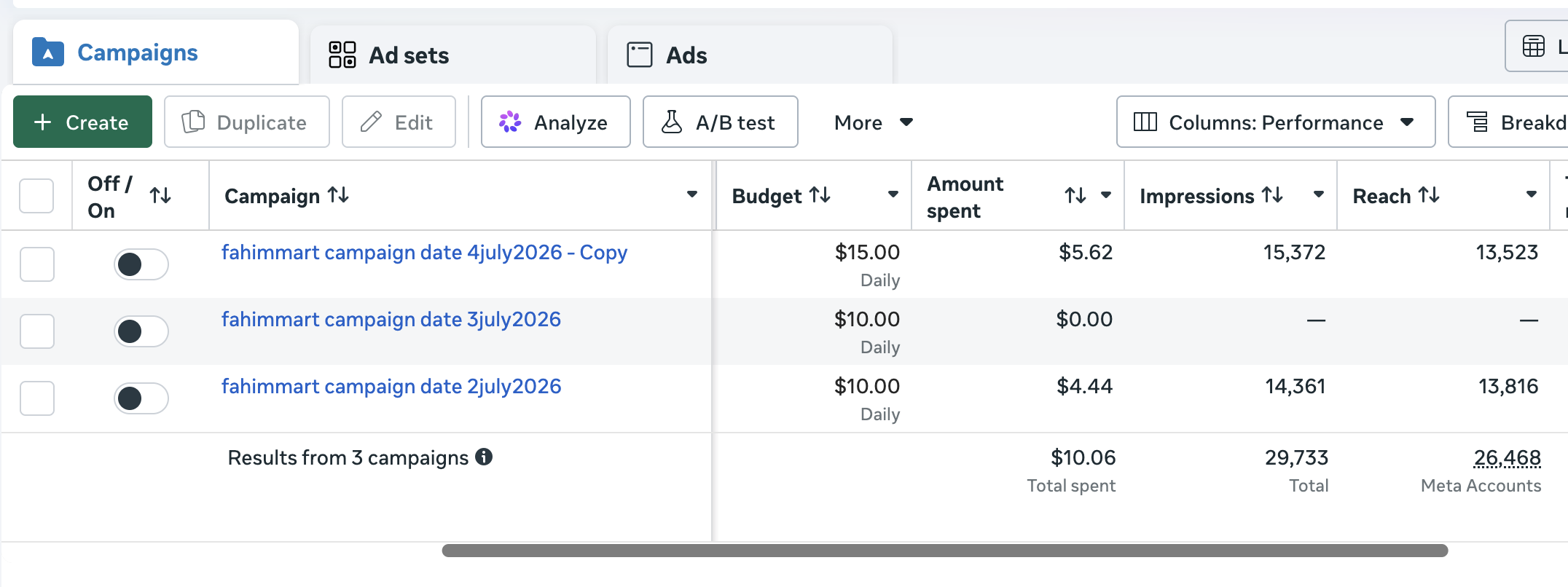 facebook ads