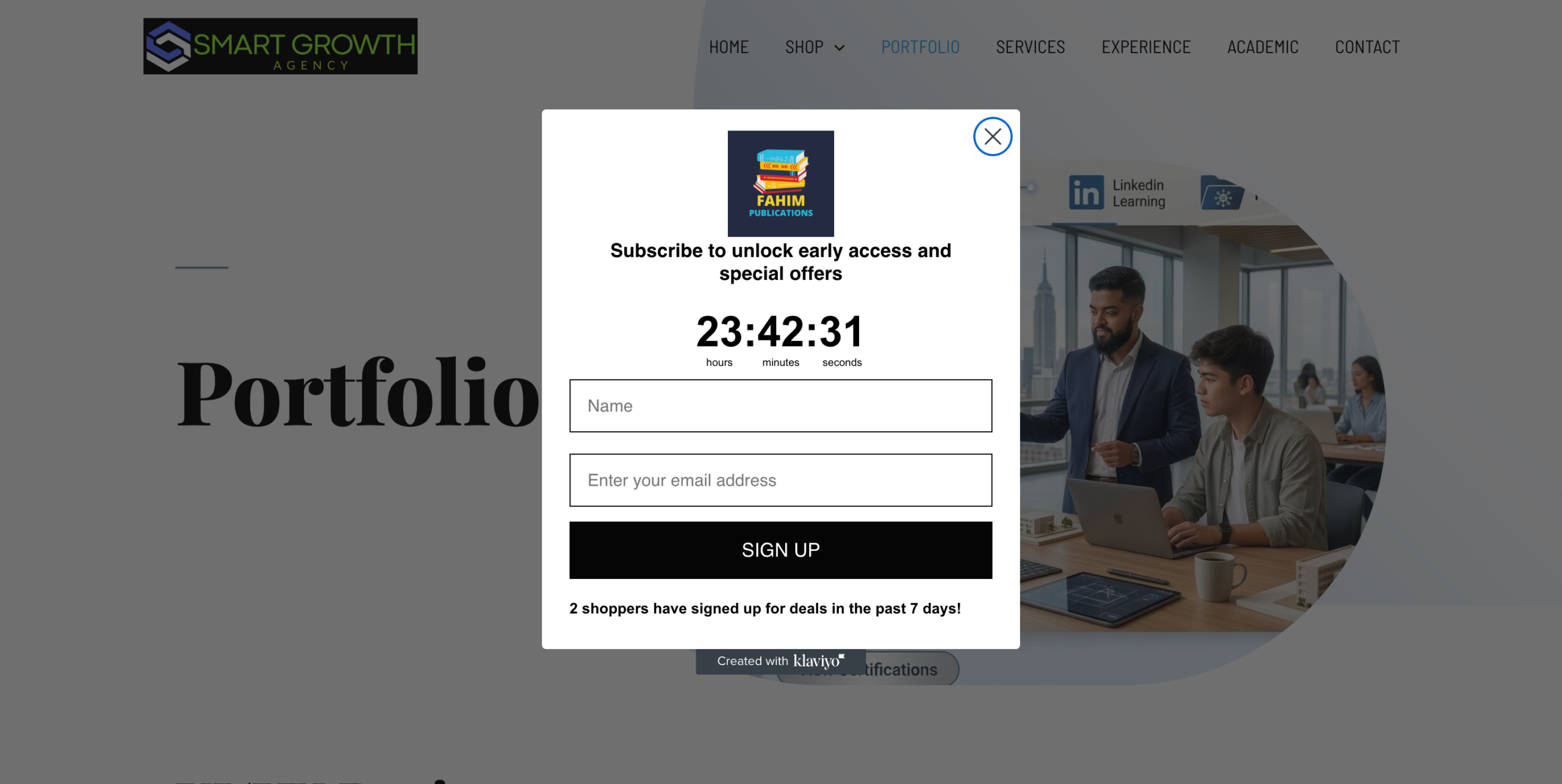 Mailchimp/Klavio Popup form