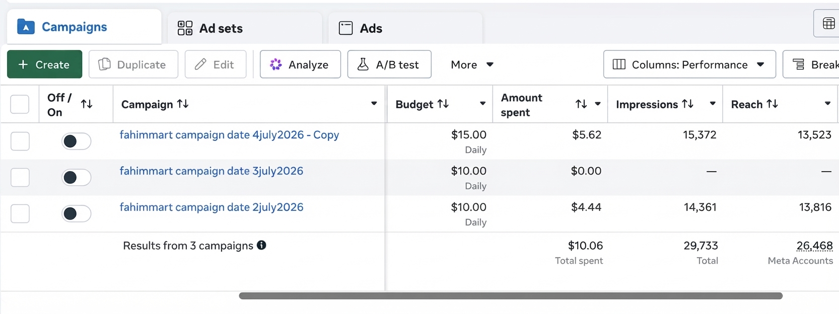 facebook ads